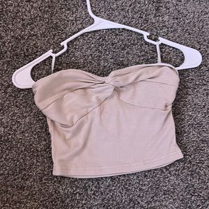 tube top with tie in the middle